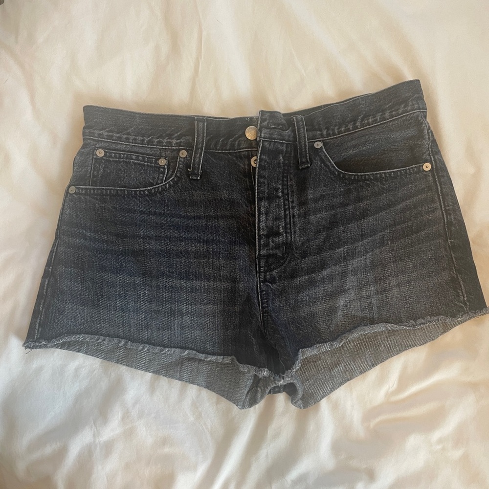 Madewell Relaxed Denim Shorts (Black)